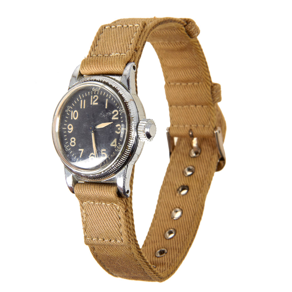 Original U.S. WWII Type A-11 USAAF Wrist Watch by Elgin - Fully Functional - Dated 1944 Original Items