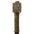 Original Persian 17th Century Qajar Dynasty Gold-Inlaid Wootz Steel Tabar Fighting Axe with Cougar & Deer Motifs and Gemstone Encrusted Eye Original Items