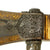 Original Persian 17th Century Qajar Dynasty Gold-Inlaid Wootz Steel Tabar Fighting Axe with Cougar & Deer Motifs and Gemstone Encrusted Eye Original Items