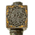 Original Persian 17th Century Qajar Dynasty Gold-Inlaid Wootz Steel Tabar Fighting Axe with Cougar & Deer Motifs and Gemstone Encrusted Eye Original Items