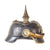 Original German WWI Kingdom of Württemberg Landwehr Dragoon Officer’s M1897 Pickelhaube Helmet