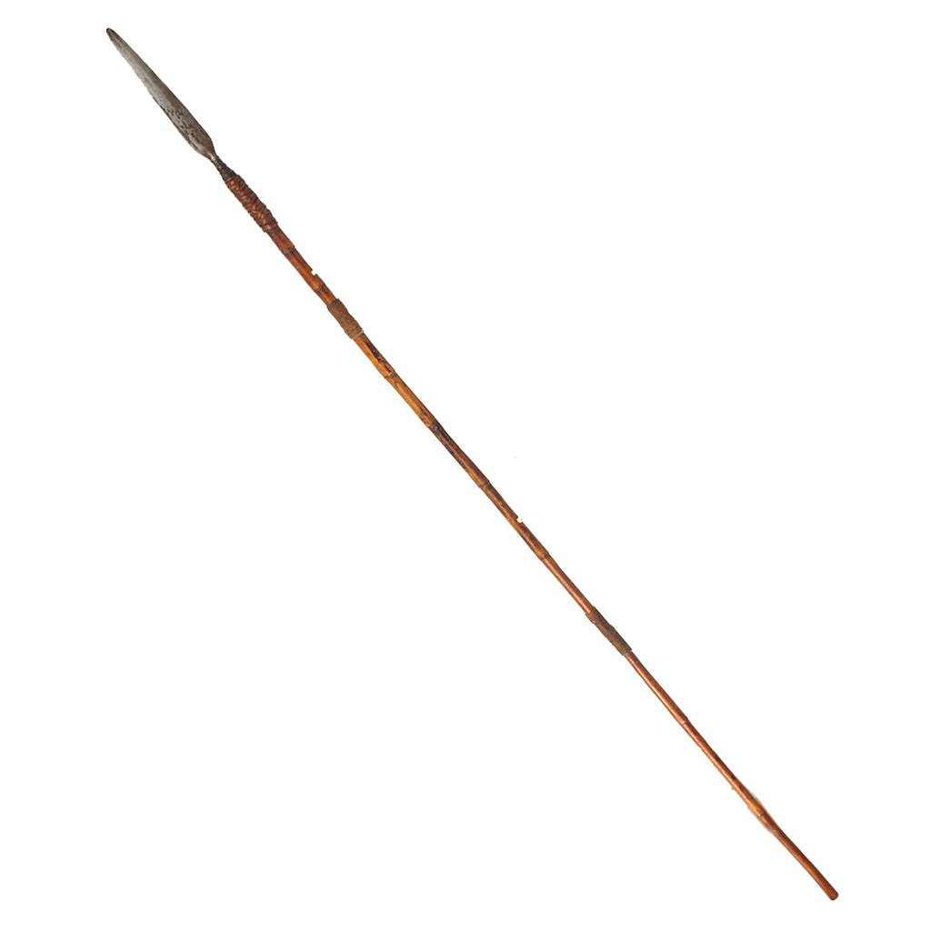 Original Early 19th Century Philippine Moro Sibat Budjak Spear - 67 Inches Long Original Items