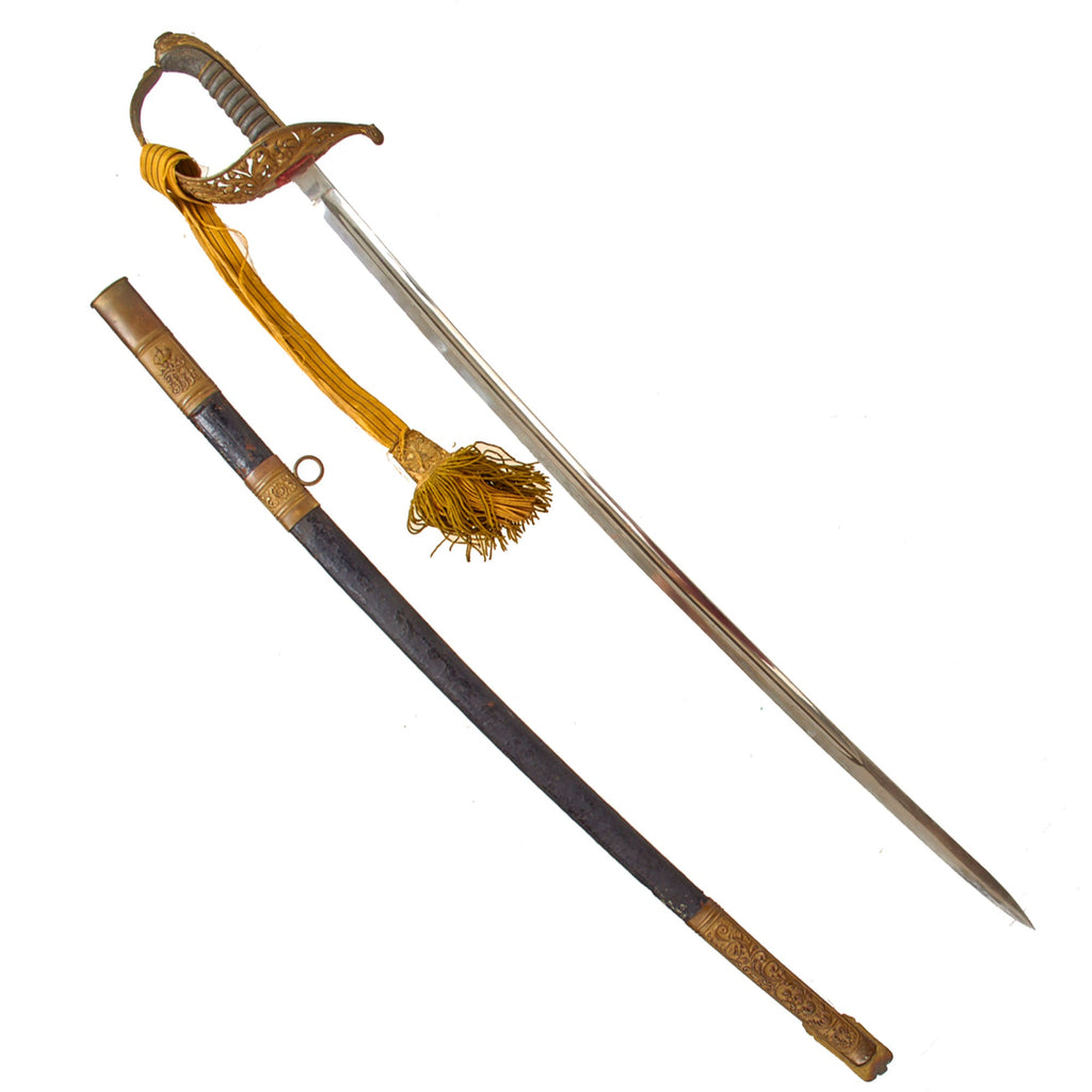 Original Austro-Hungarian Pre-WWI Officer’s Sword with Scabbard & Sword Knot by Weyersberg Kirschbaum & Cie WKC Original Items