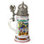 Original Imperial German WWI Era 20th Royal Bavarian Infantry "Prinz Rupprecht" Beer Stein with Unusual Glass Dome Hinged Lid by Jakob Maier - Dated 1908-1910 Original Items