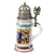 Original Imperial German WWI Era 20th Royal Bavarian Infantry "Prinz Rupprecht" Beer Stein with Unusual Glass Dome Hinged Lid by Jakob Maier - Dated 1908-1910 Original Items