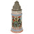 Original German Pre-WWII Veterinary Unit Beer Stein with Depiction of Munich Maid & Damaged Hinged Lid - Dated 1936 Original Items