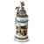 Original Imperial German WWI Era Rare Garde du Corps Prussian Life Guard Beer Stein with Outstanding Horseback Hinged Lid - Dated 1906-1909 Original Items