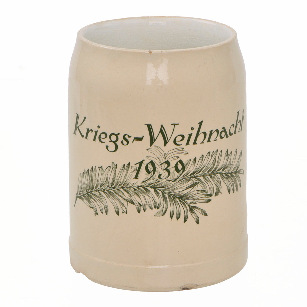 Original German WWII 1939-Dated Kriegs-Weihnacht Christmas Stein by Villeroy & Boch of Mettlach - No Lid Original Items