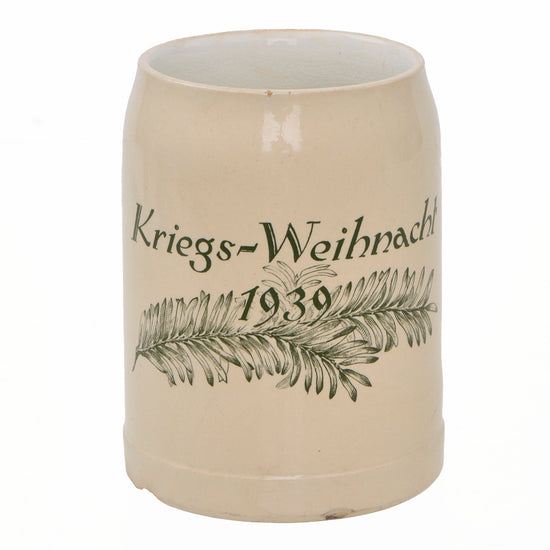 Original German WWII 1939-Dated Kriegs-Weihnacht Christmas Stein by Villeroy & Boch of Mettlach - No Lid Original Items