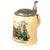 Original German WWII 14th Kompanie 100th Mountain Infantry Regiment Lidded Beer Stein with Mountain Gun Crew Depiction Original Items