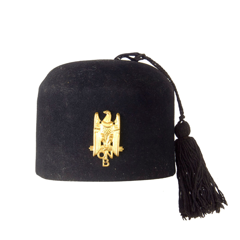 Original WWII Italian Fascist Youth ONB Fez with Badge and Tassel Original Items