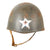 Original WWII Italian Four Vent “Prototype” M33 Helmet Marked with Medical Star - Later Canvas Chinstrap Original Items