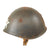 Original WWII Italian Four Vent “Prototype” M33 Helmet Marked with Medical Star - Later Canvas Chinstrap Original Items