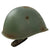 Original WWII Italian M33 Helmet with Armored Division Tank Stencil - Dry-Rotted Liner & Chinstrap Original Items