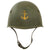 Original WWII Italian M33 Helmet marked with Navy Regia Marina Insignia - Liner and Chinstrap - Stamped MRM for Navy Original Items