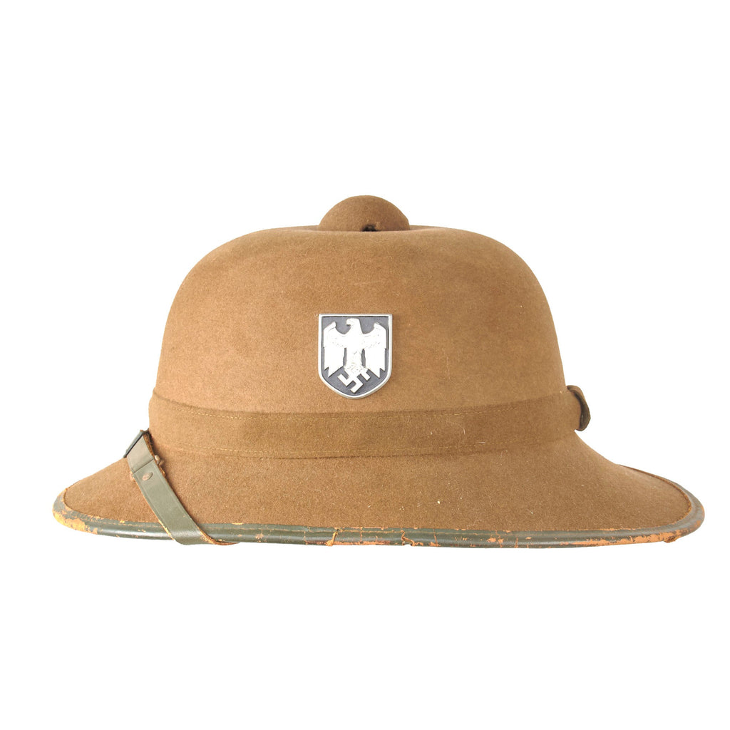 Original Excellent German WWII 1942 Dated 2nd Model Afrikakorps DAK Sun Helmet by J. H. Soffel - Size 58cm Original Items