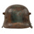 Original Imperial German WWI M16 Stahlhelm Helmet with Panel Camouflage Paint with Leather Liner - Stamped BF62 Original Items