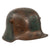 Original Imperial German WWI M16 Stahlhelm Helmet with Panel Camouflage Paint with Leather Liner - Stamped BF62 Original Items