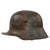 Original Imperial German WWI M16 Stahlhelm Helmet with Panel Camouflage Paint with Leather Liner - Stamped BF62 Original Items