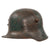 Original Imperial German WWI M16 Stahlhelm Helmet with Panel Camouflage Paint with Leather Liner - Stamped BF62 Original Items