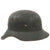 Original German WWII Late Issue M38 Luftschutz Gladiator Air Defense Helmet with One Piece Shell, Cloth Liner, and Plastic Chinstrap, Approx. Size 57cm Original Items