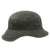 Original German WWII Late Issue M38 Luftschutz Gladiator Air Defense Helmet with One Piece Shell, Cloth Liner, and Plastic Chinstrap, Approx. Size 57cm Original Items
