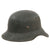 Original German WWII Late Issue M38 Luftschutz Gladiator Air Defense Helmet with One Piece Shell, Cloth Liner, and Plastic Chinstrap, Approx. Size 57cm Original Items
