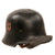 Original German WWII M34 Square Dip NSDAP Double Decal Civic Police Steel Helmet with 54cm Liner and Chinstrap - Ordnungspolizei