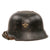 Original German WWII M34 Square Dip NSDAP Double Decal Civic Police Steel Helmet with 54cm Liner and Chinstrap - Ordnungspolizei