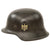 Original German WWII Heer Army Single Decal M42 Steel Helmet with1943 Dated 56cm Liner - Stamped ckl64 Original Items