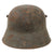 Original German WWII M18 Transitional Heer Army Single Decal Helmet with 1940 Dated 54cm Liner and Chinstrap - Stamped ET64 Original Items