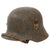 Original German WWII M18 Transitional Heer Army Single Decal Helmet with 1940 Dated 54cm Liner and Chinstrap - Stamped ET64 Original Items
