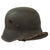 Original German WWII M18 Transitional Heer Army Single Decal Helmet with Wartime Liner & Chinstrap - Stamped W66 Original Items