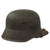 Original German WWII M18 Transitional Heer Army Single Decal Helmet with Wartime Liner & Chinstrap - Stamped W66 Original Items