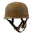Original German WWII 1970s Restored M-38 Luftwaffe Fallschirmjäger Paratrooper Helmet with Replica Liner, Chicken Wire & Chinstraps - ET71 Original Items
