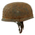 Original German WWII 1970s Restored M-38 Luftwaffe Fallschirmjäger Paratrooper Helmet with Replica Liner, Chicken Wire & Chinstraps - ET71 Original Items