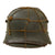 Original German WWII Austrian M17 Transitional Heer Army Single Decal Helmet with Period Applied Net and 58cm Liner - Size 66 Shell Original Items