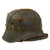 Original German WWII Austrian M17 Transitional Heer Army Single Decal Helmet with Period Applied Net and 58cm Liner - Size 66 Shell Original Items