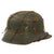 Original German WWII Austrian M17 Transitional Heer Army Single Decal Helmet with Period Applied Net and 58cm Liner - Size 66 Shell Original Items