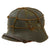 Original German WWII Austrian M17 Transitional Heer Army Single Decal Helmet with Period Applied Net and 58cm Liner - Size 66 Shell Original Items
