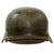 Original German WWII Rare Waffen SS M40 Single Decal Helmet with 1941 Dated 58cm Liner and Chinstrap - Stamped ET66 Original Items