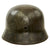 Original German WWII Rare Waffen SS M40 Single Decal Helmet with 1941 Dated 58cm Liner and Chinstrap - Stamped ET66 Original Items