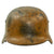 Original German WWII Luftwaffe Afrikakorps Tropical Camouflage M35 Helmet with 1939 Dated 57cm Relic Liner - Stamped SE64 Original Items