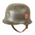 Original German WWII SS Sicherheitsdienst SD Double Decal M34 Style Edelstahl Medium Weight Helmet with Liner and Chinstrap Original Items
