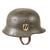 Original German WWII SS Sicherheitsdienst SD Double Decal M34 Style Edelstahl Medium Weight Helmet with Liner and Chinstrap Original Items