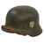Original German WWII Heer Army M35 Single Decal Textured Paint Steel Helmet with 1944 Dated 56cm Liner and Chinstrap - Size 64 Shell Original Items