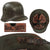 Original Imperial German WWI Unit-Marked M16 M-1916 Stahlhelm - Complete with Original Liner and 1917-Dated Chinstrap by Otto Koch & Co. - Si 66 Original Items