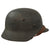 Original German WWII Heer Army M35 Single Decal Steel Helmet with 1940 Dated 55cm Liner and Chinstrap - Stamped SE62 Original Items