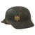 Original German WWII Heer Army M35 Single Decal Steel Helmet with 1940 Dated 55cm Liner and Chinstrap - Stamped SE62 Original Items