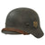 Original German WWII Heer Army M35 Single Decal Steel Helmet with 1940 Dated 55cm Liner and Chinstrap - Stamped SE62 Original Items